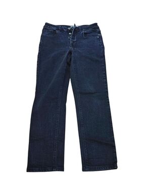 ​REISS Denim "Bailey" High-Rise Button Fly Straight Jeans - Faded Black (Regular